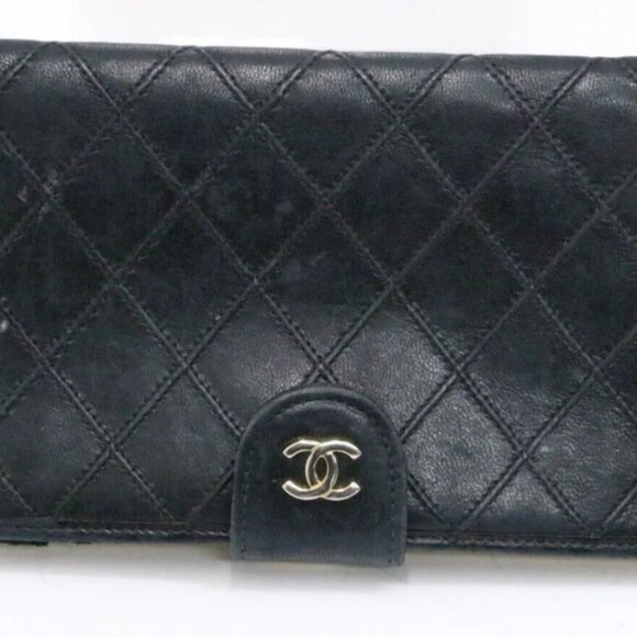 Chanel Picolore Lambskin Clasp Long Wallet - Black - Picture 1 of 16